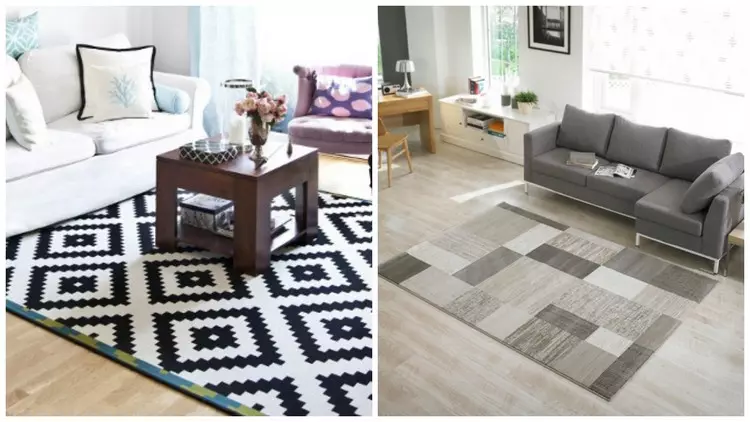 ¿Cómo elegir una alfombra al interior moderno? (15 fotos)