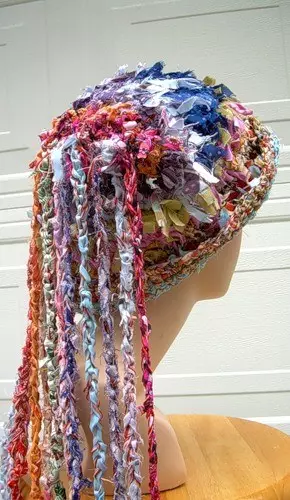 Crochet лента шапка - творчески тъкани неща