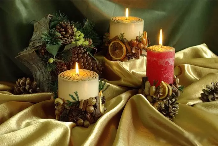Espelmes d'Any Nou amb les seves pròpies mans: plantilles amb fotos i vídeo