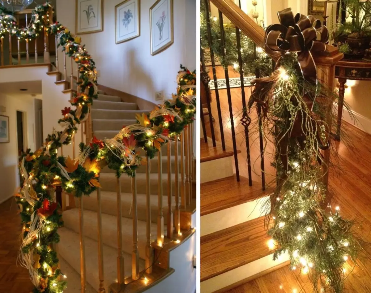 Décoration de la guirlande d'échelle pour la nouvelle année