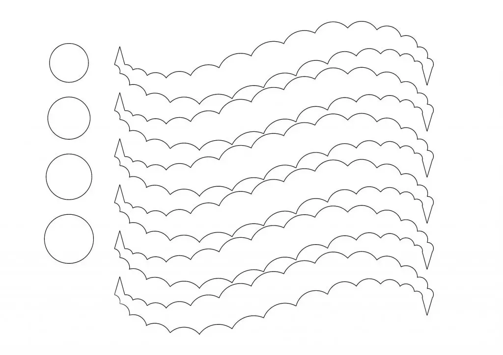 Plantilla de bolos de papel de ano