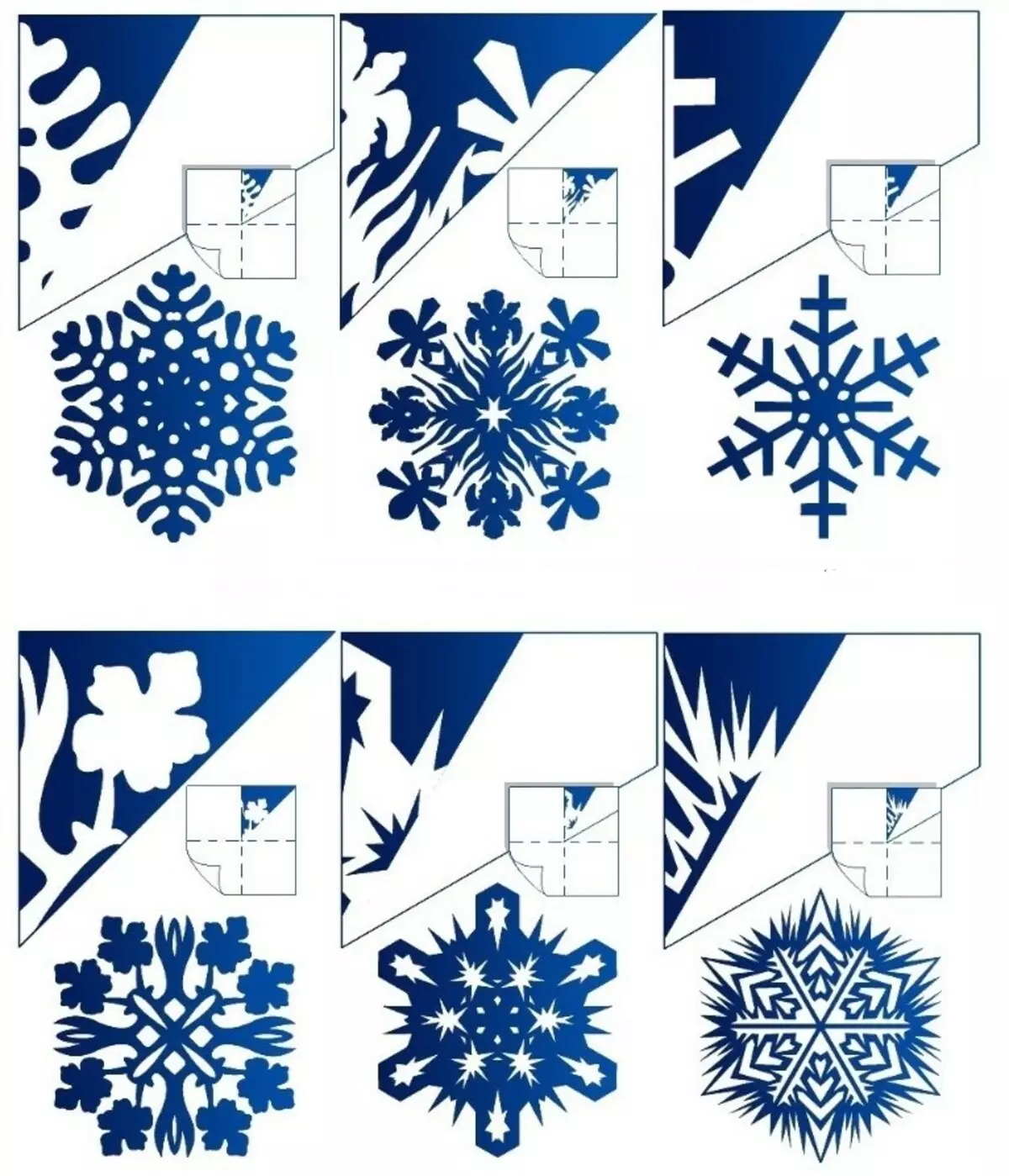 Сніжинки з паперу схеми