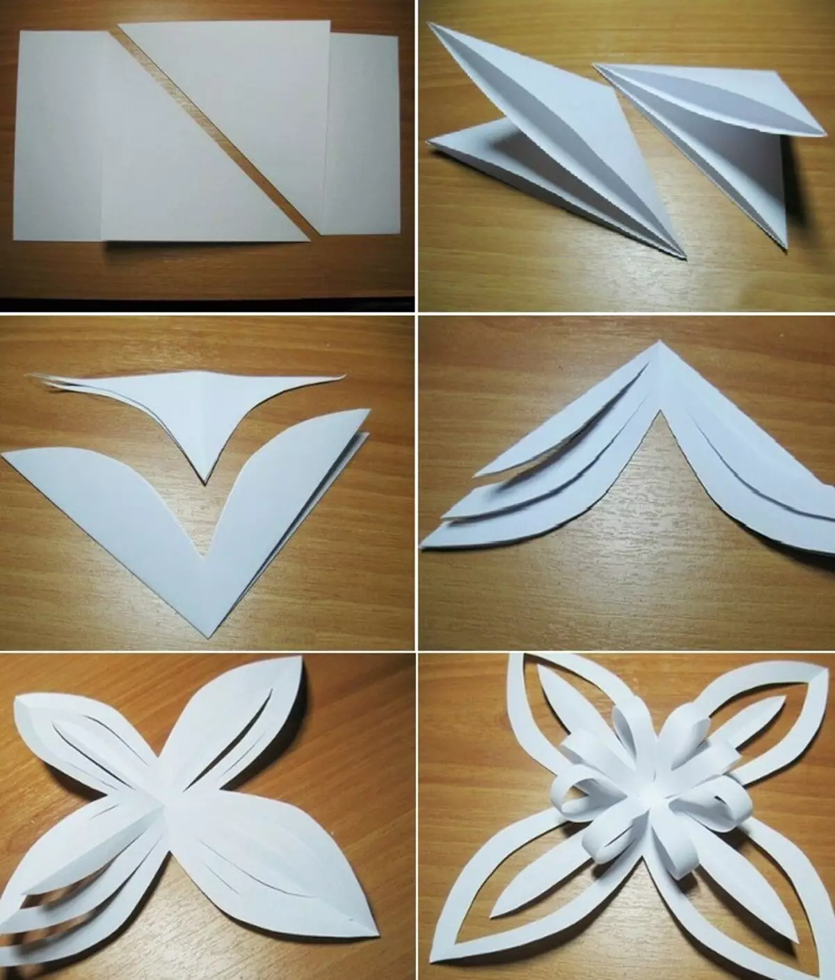 Bulk-Schneeflocke aus Papier mit ihren eigenen Händen