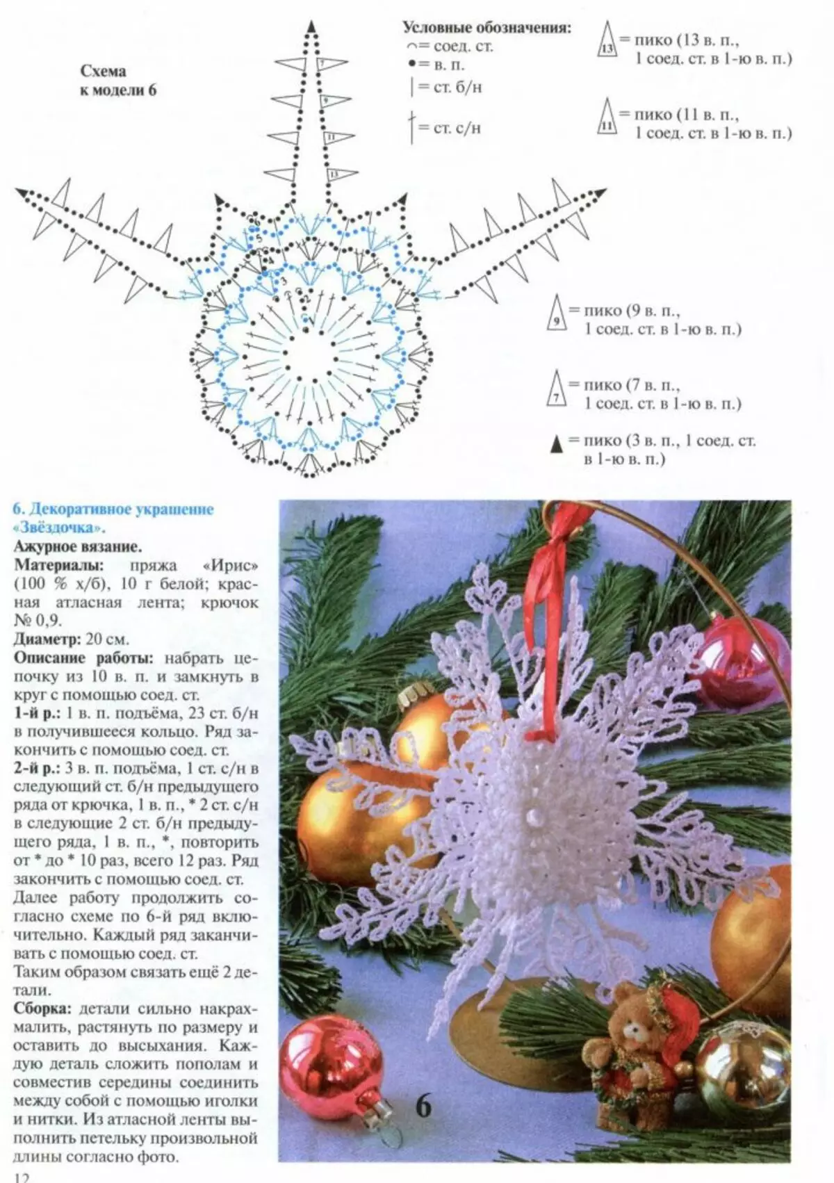 Skim dan Penerangan Crochet Snowflake
