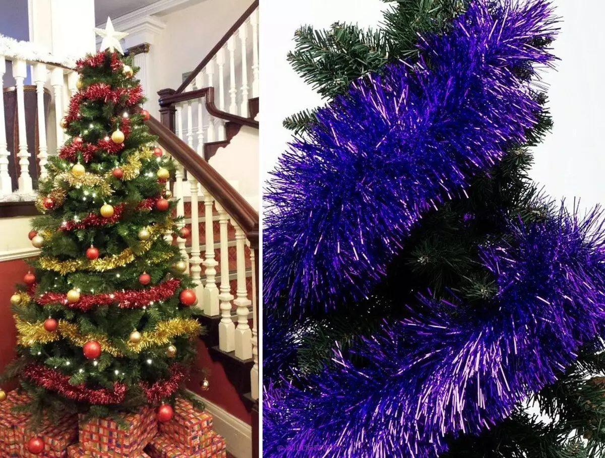 Decoração da árvore de Natal na espiral