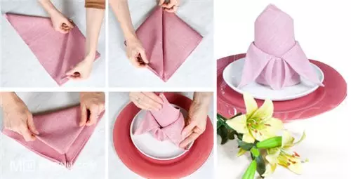 Lotus laget av papirservietter: Master Class med trinnvise instruksjoner