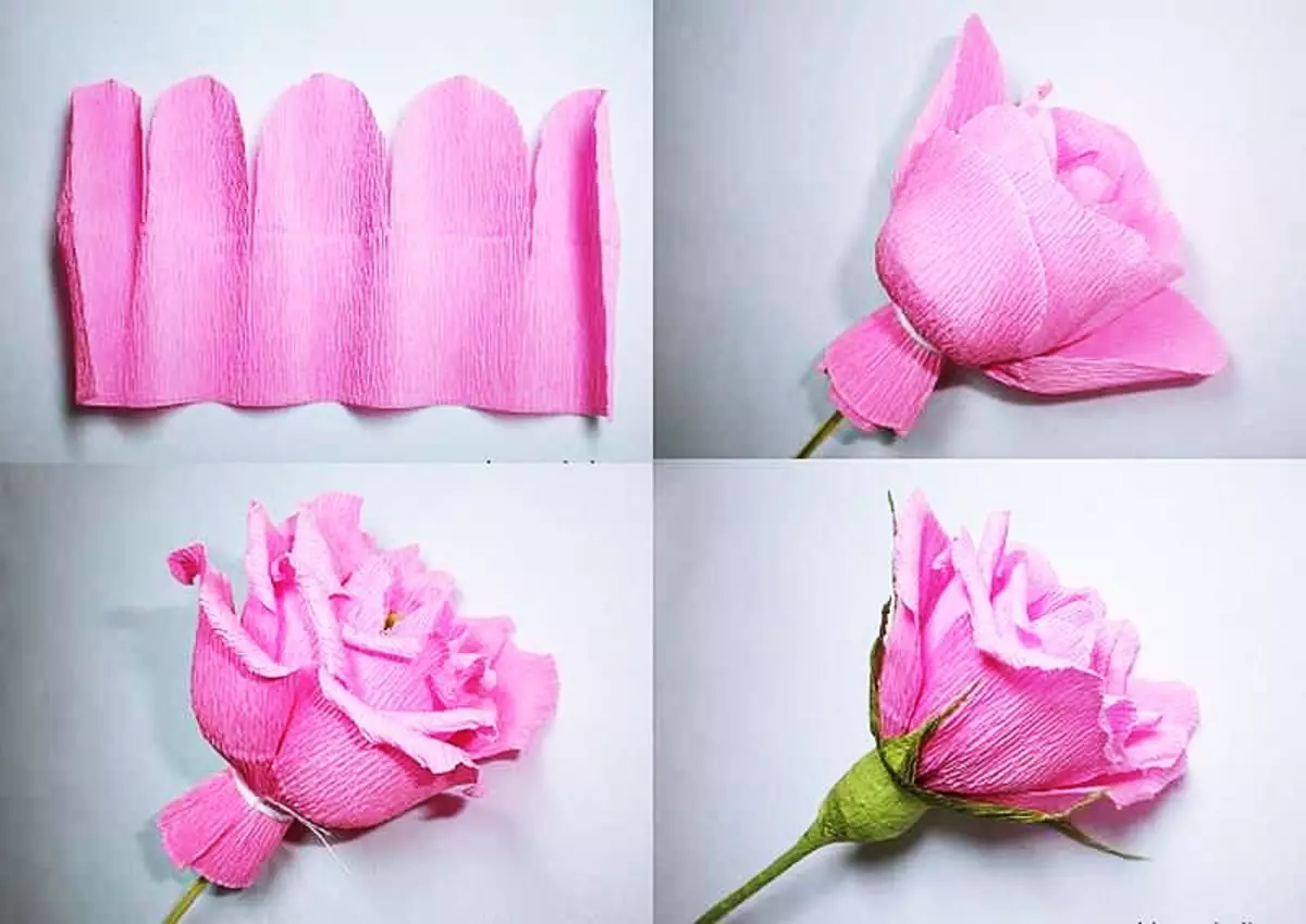 Гофрированные розочки. Простые цветы из гофрированной бумаги своими руками для начинающих. Розы из гофрированной бумаги пошагово для начинающих. МК розочки из гофрированной бумаги.
