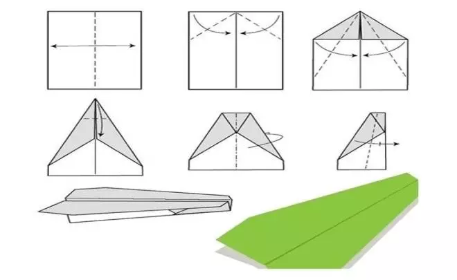 How to make a paper plane - instruction, photo