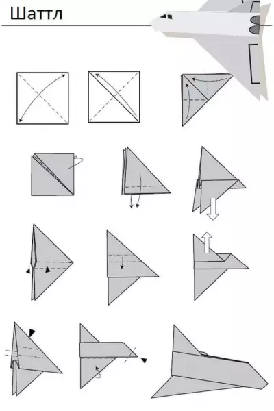 紙飛行機の作り方 - 指導、写真