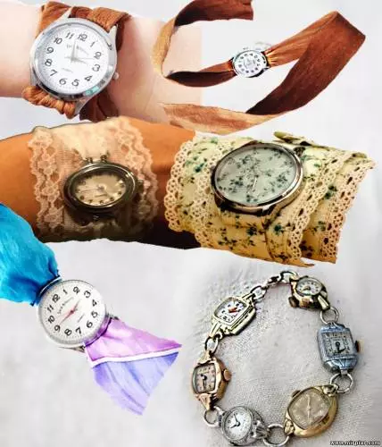 Wristwatches ກັບມືສາຍແອວຂອງພວກເຂົາເອງແລະແບບສະໄຕຣ
