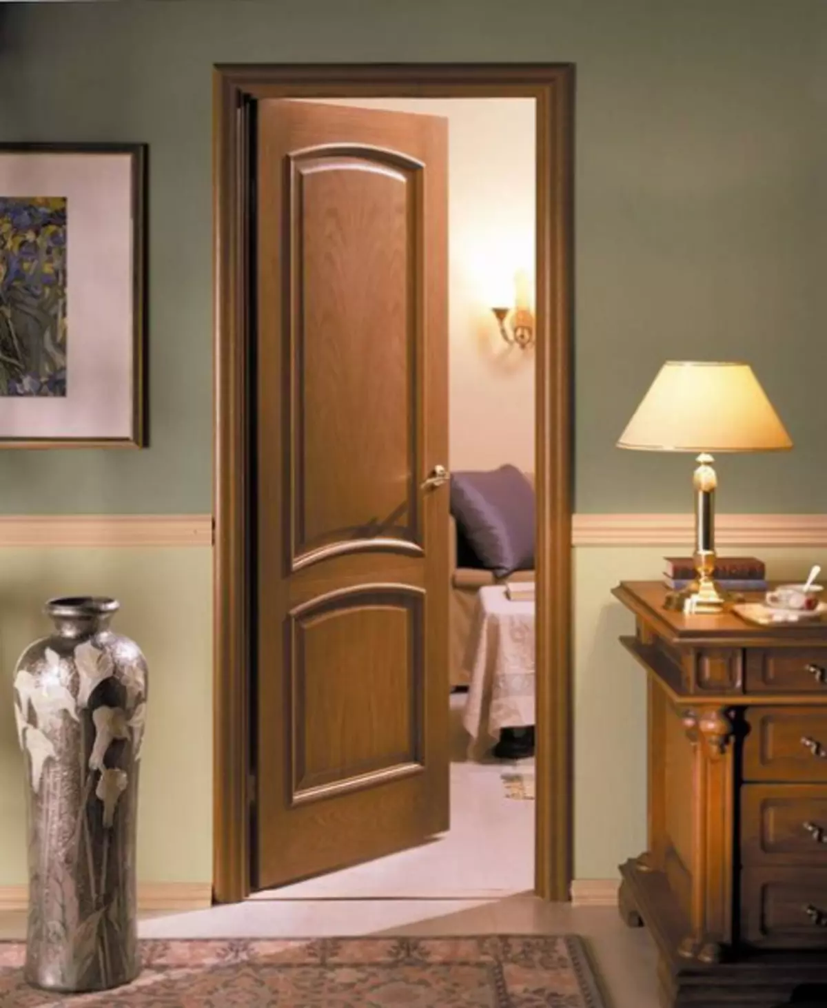 Pintu Warna Walnut Amerika Saat Membuat Interior