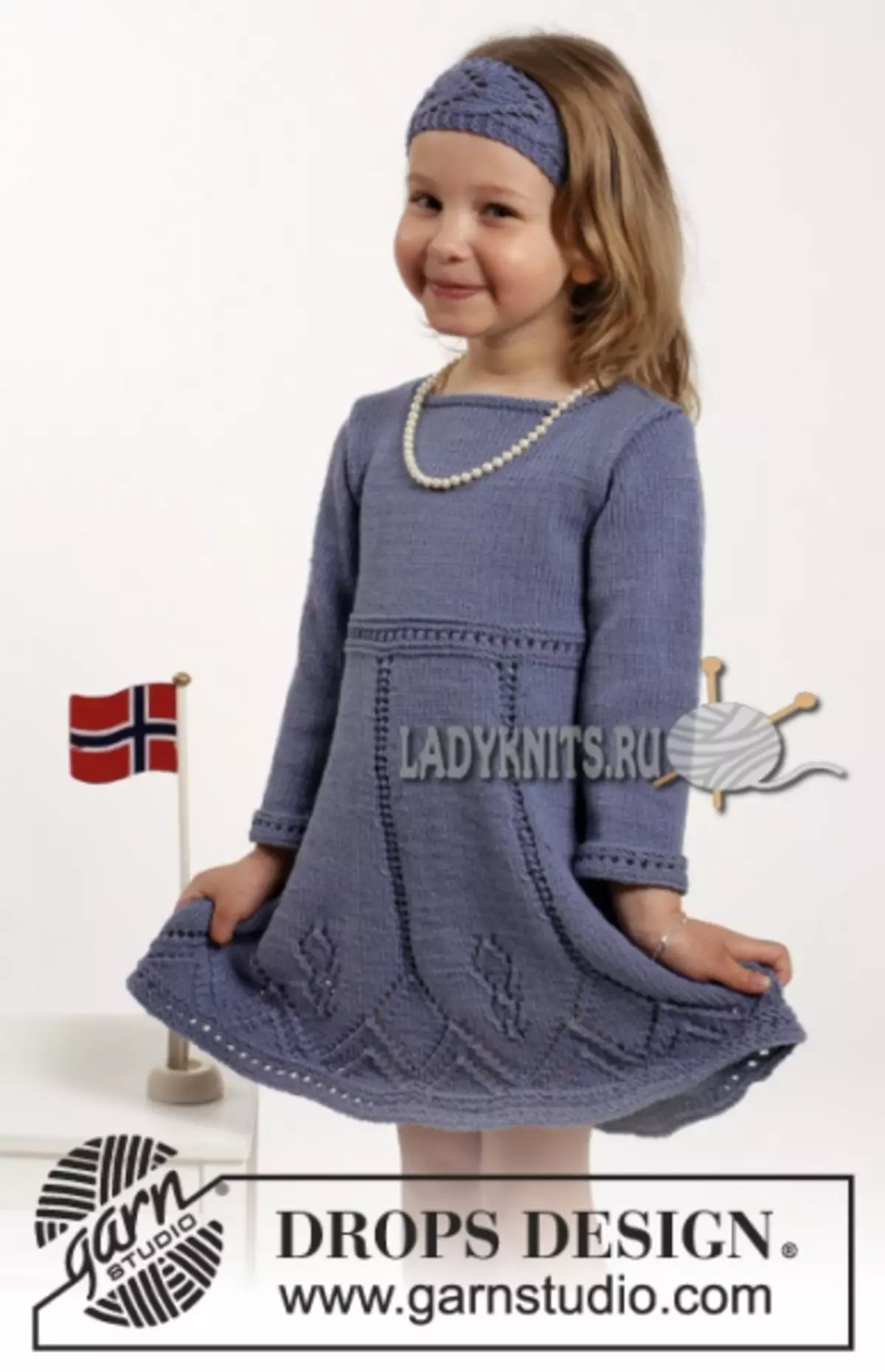 Pletena obleka za dekleta s pletenje z diagrami in opisi: Vadim pletenje za babes