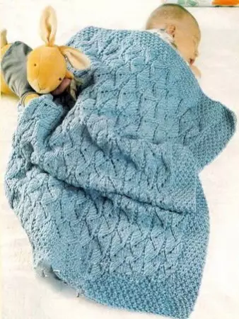Տրիկոտաժե վերմակներ նորածինների համար սխեմաներով եւ նկարագրություններով. Crochet եւ տրիկոտաժային սխեման