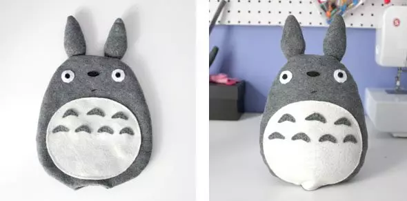 Totoro dolanan alus nganggo tangane dhewe