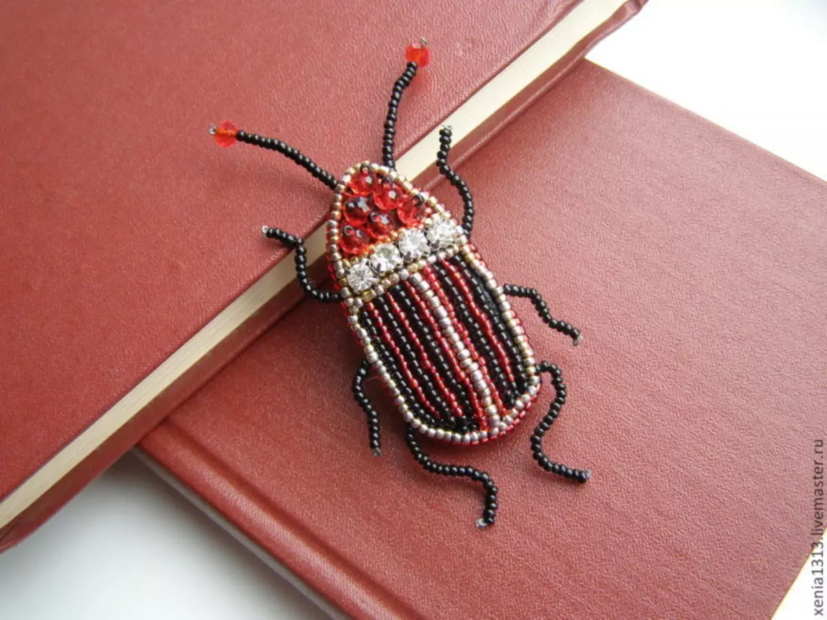 Инсекти перлица у облику брошева: Мастер класа са шемама и фотографијама