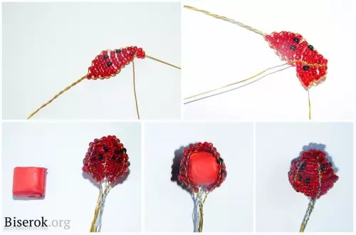 Meisterklasse auf Strawberry-Perlen: Schema mit Foto und Video