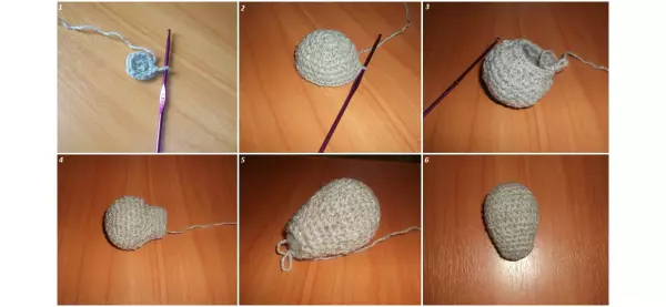 Knitted crochet matoyi nemarongwa uye tsananguro, tenzi kirasi yekukona kwekutanga