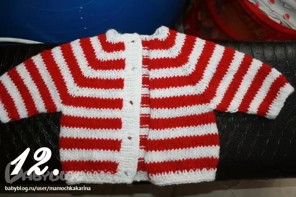 Camisola de malha para a menina com agulhas de tricô: Opções para a menina 2 anos, blusa a céu aberto