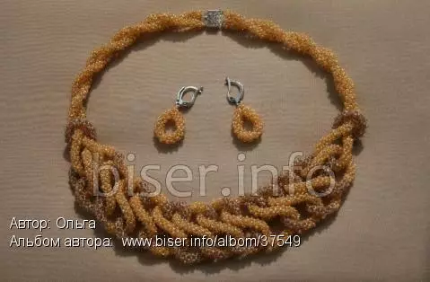 Bead Necklace and Beads: Weaving Scheme for Beginners.