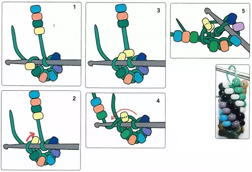 Bead Necklace and Beads: Weaving Scheme for Beginners.