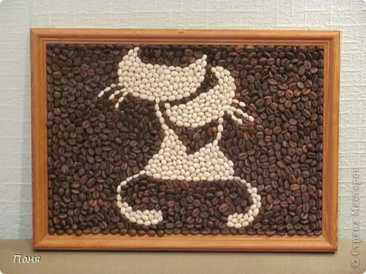 Картина з кавових зерен і квасолі: майстер-клас з фото та відео