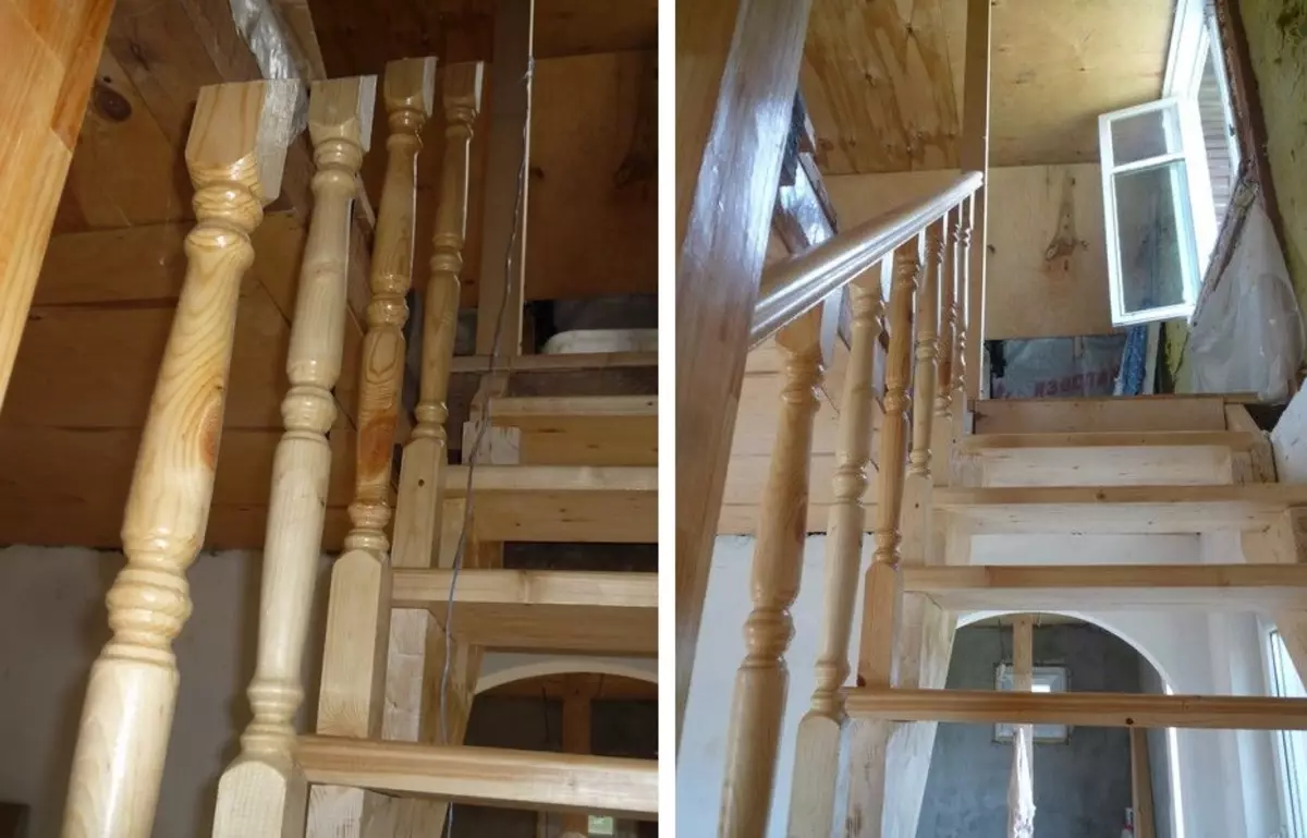 Installation von Balyasin und Geländer auf der Treppe
