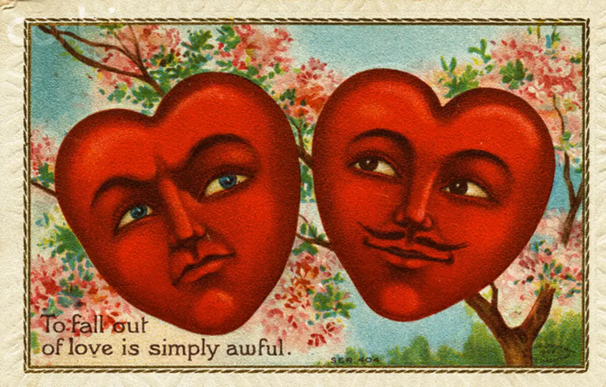 Vintage Postkort Valentinsdag