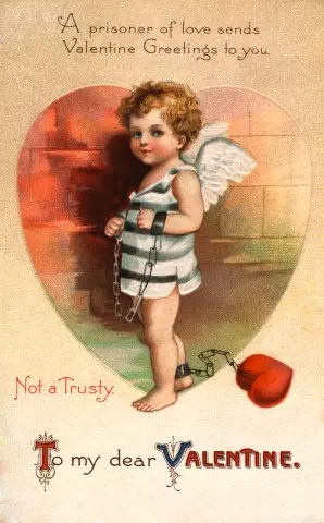 Vintage vykort Alla hjärtans dag