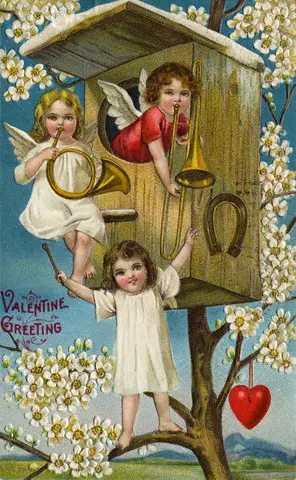Vintage pocztówki Walentynki