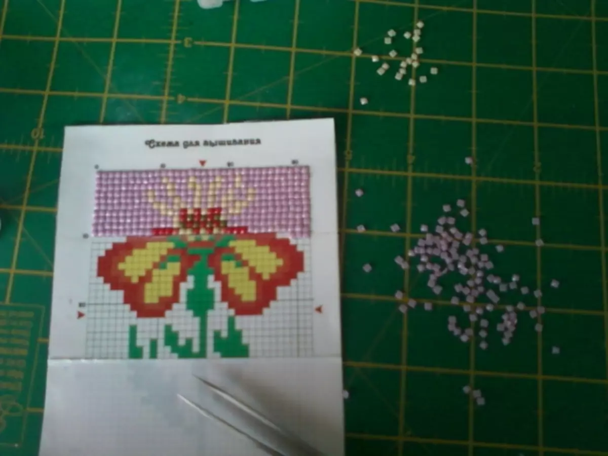 How to make a picture of Swarovski's rhinestones with your own hands with a photo