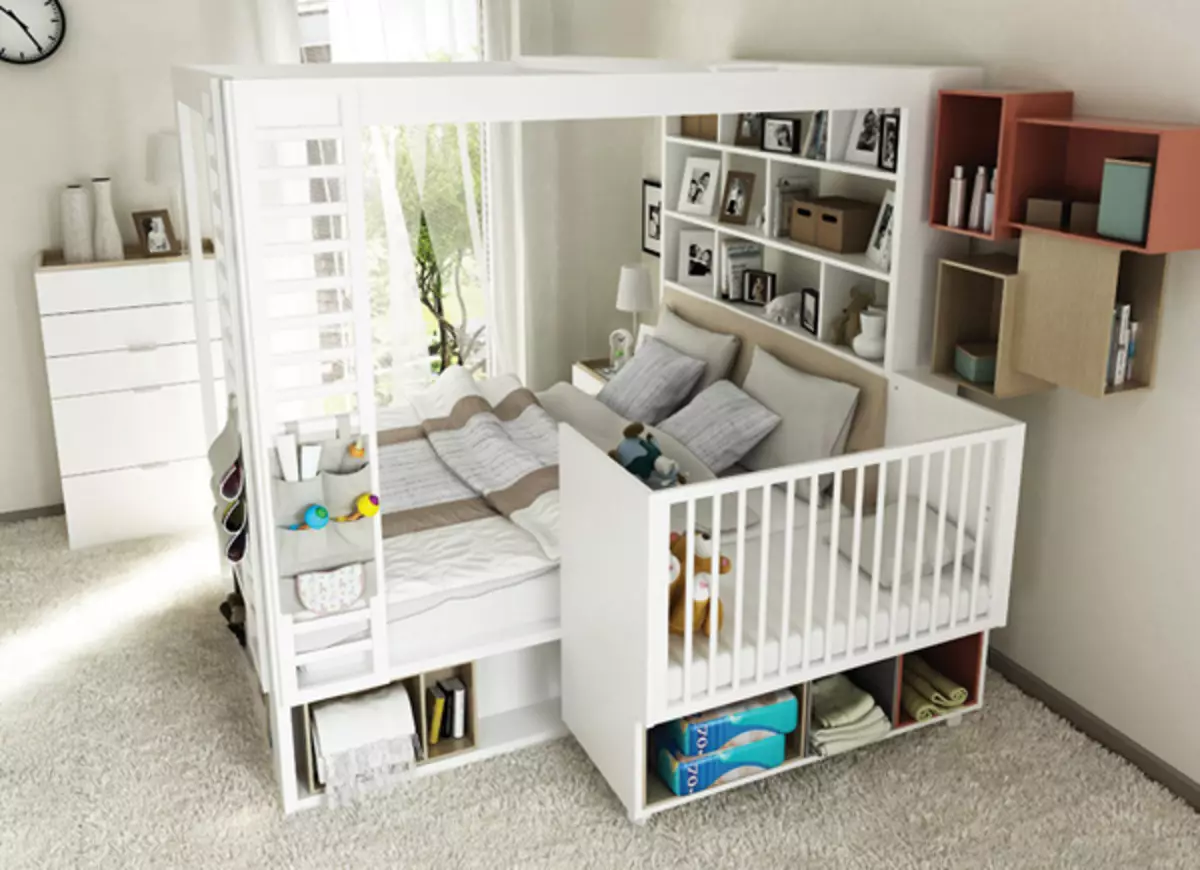 Como resaltar unha zona para un neno nun apartamento de unha habitación?