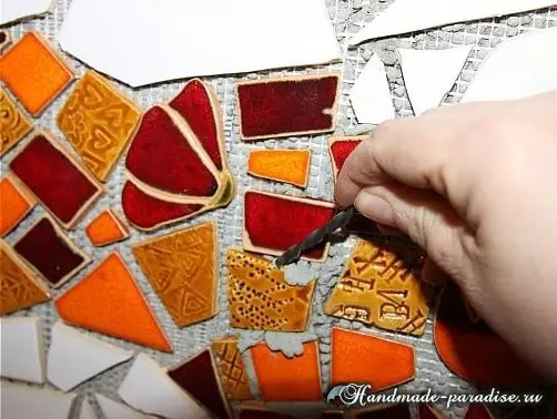 Kuhinja pregača iz mozaika sa vlastitim rukama