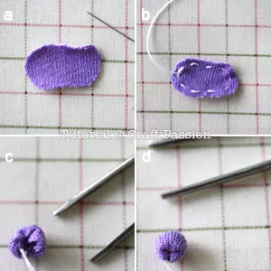 Jak udělat zajíček s rukama z nití a z tkaniny