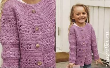 Thur me grep për një vajzë: një skemë e kapelave të ngrohta të thurura, të mësojnë për të bërë sweaters hapur në një foto dhe video