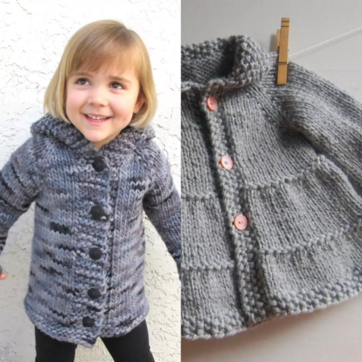 Pleteni kaput za djevojčice s pletenjem s dijagramom: pletene tople stvari za djecu od 1-2-3 godine s fotografijama i videozapisima
