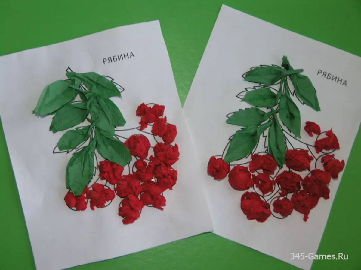 Dega Applique Rowan nga napkins dhe letër me ngjyrë për kopshtin e fëmijëve