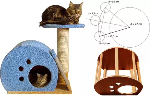 Catakers per i gatti fanno da te stesso passo dopo passo con una casa di cartone