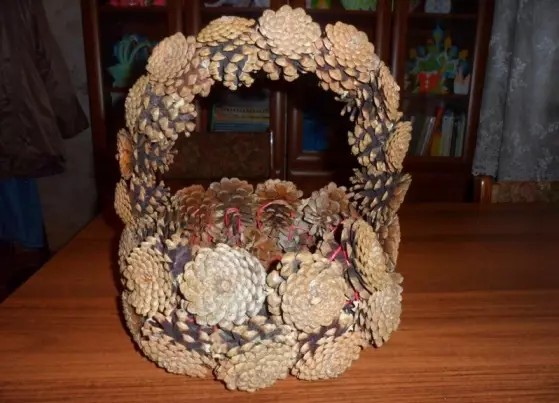 Basket of cones Step by step: step-by-step master class with photo