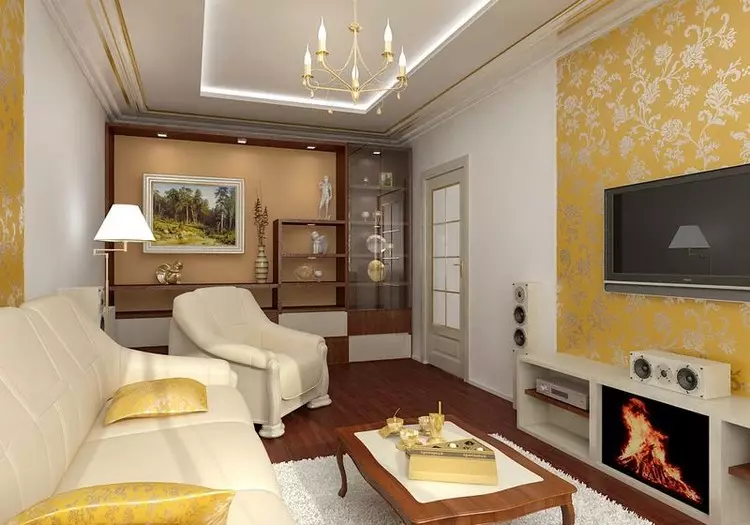 FirePlaces listrik ing interior - Solusi kanggo apartemen kutha (38 foto)