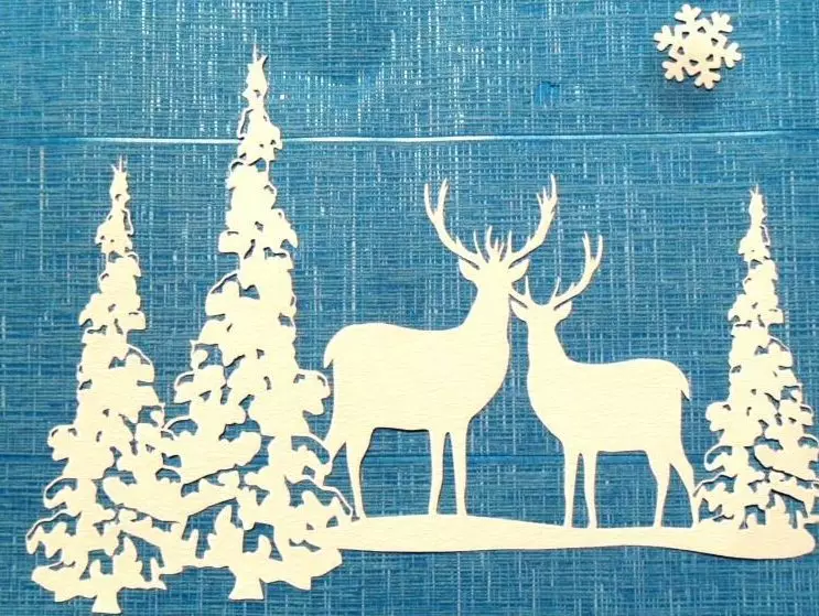 Mønster av vintermønstre av papir med ornamenter