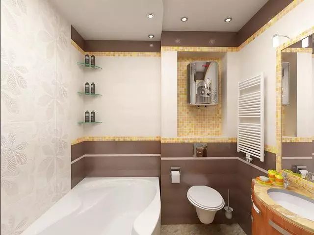 बाथरूम डिजाइन स्क्वायर मीटर। ए m.