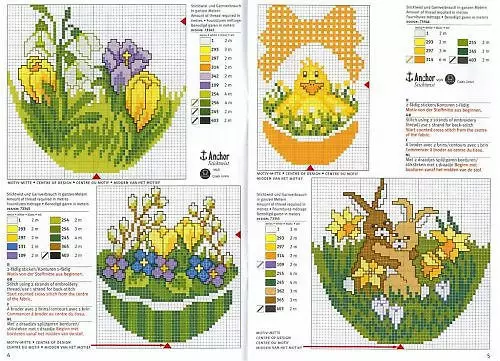 Embroidery Schemes for Easter Eggs