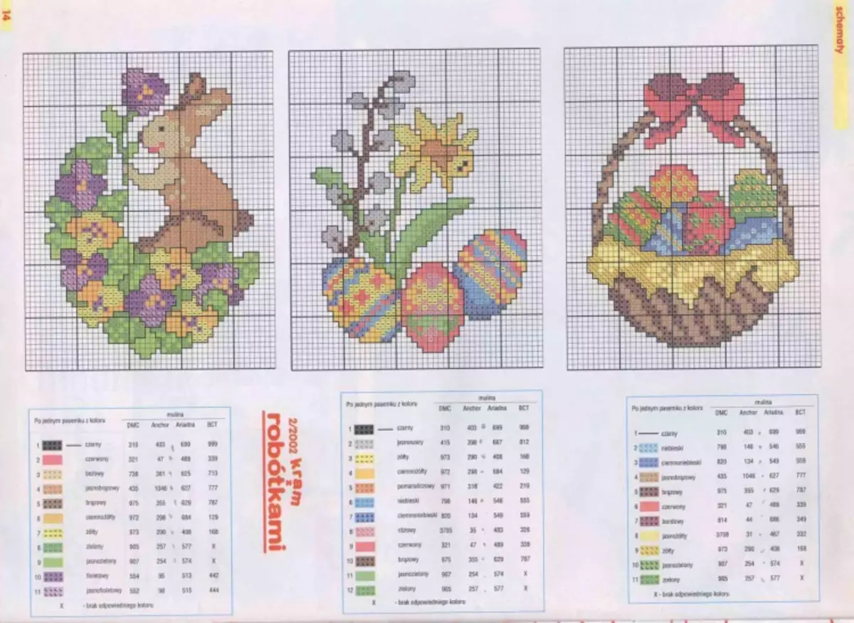 Embroidery Schemes for Easter Eggs