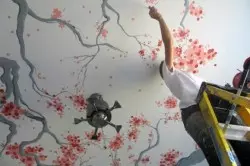 자신의 손으로 천장을 꾸미는 방법 : 치장 용 벽토, 그림, 사진 벽지