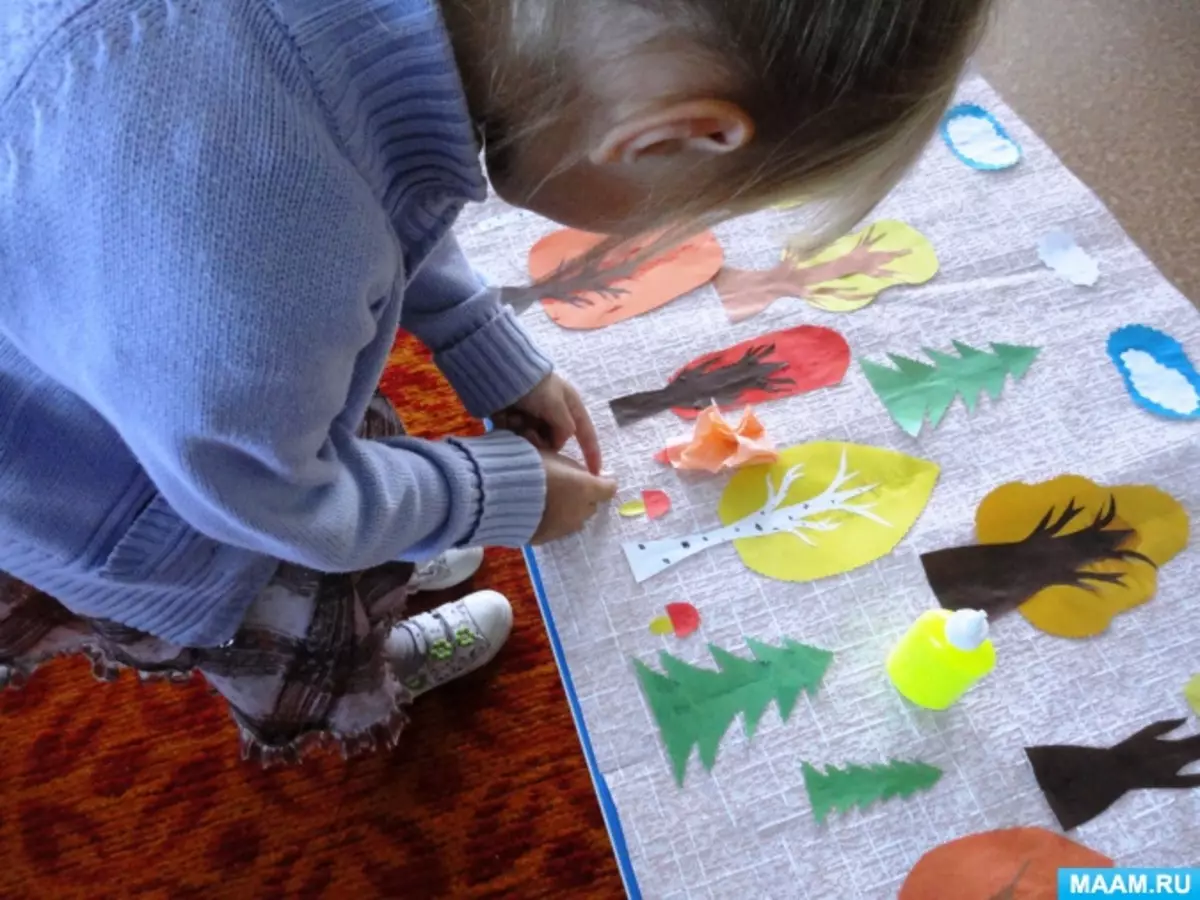 Toepassing van papier op het onderwerp Herfst: hoe te doen met een kind 1-4-klasse