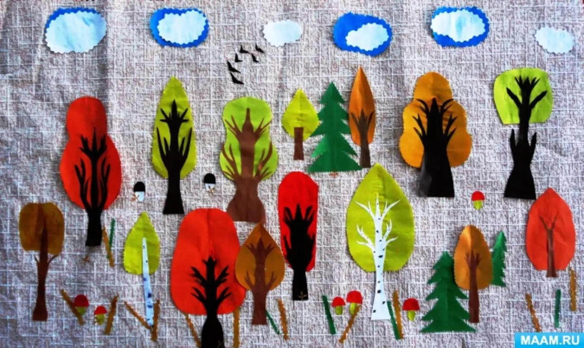 Toepassing van papier op het onderwerp Herfst: hoe te doen met een kind 1-4-klasse