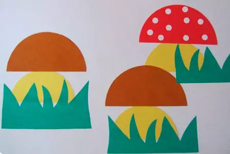 Kinderapplicaties van gekleurd papier met hun eigen handen: printmalplaatjes