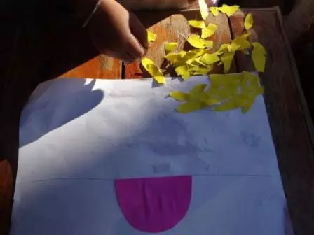 Appliques pour enfants de papier coloré avec leurs propres mains: modèles d'impression