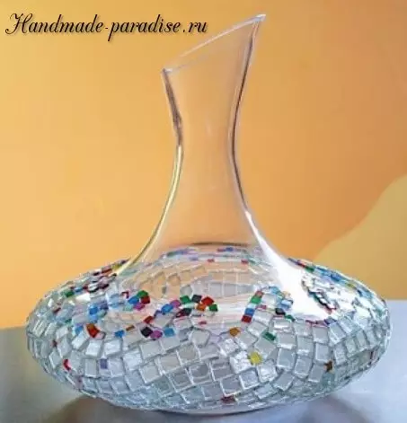 Vaas versieren met glazen mozaïek