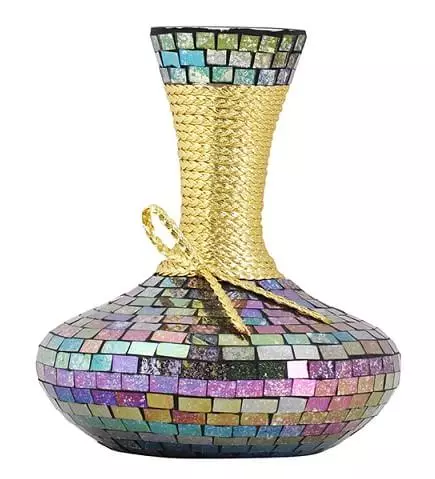 Vase mit Glasmosaik dekorieren